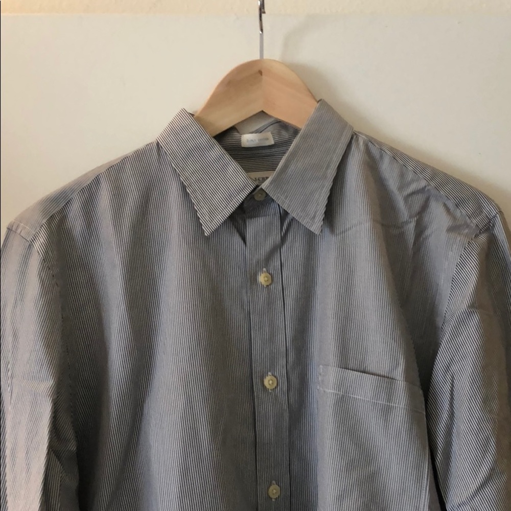 J Crew Men’s B&W Striped Button Down